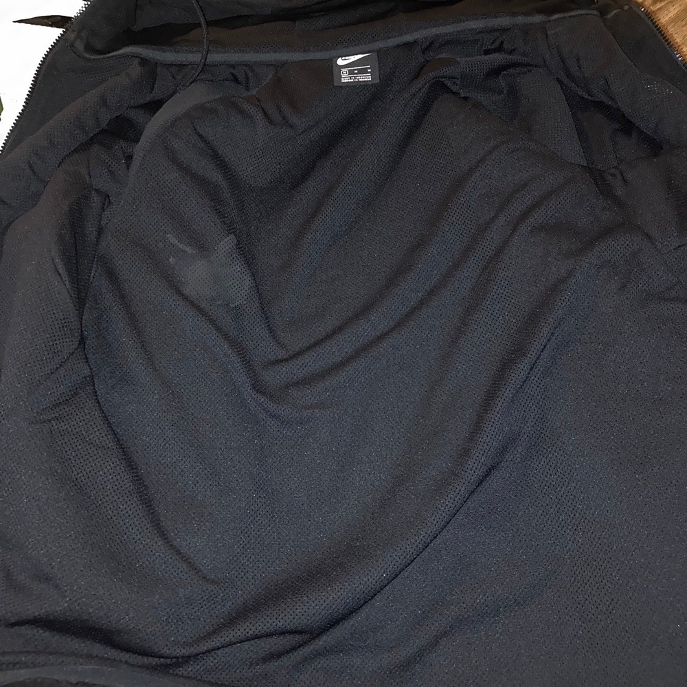 Nike Tech Jacket Mens Medium Fleece Sherpa Windrunner Hoodie Black Gorpcore Borg - Picture 3 of 9